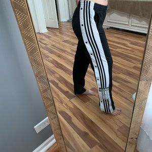 Adidas button up track pants